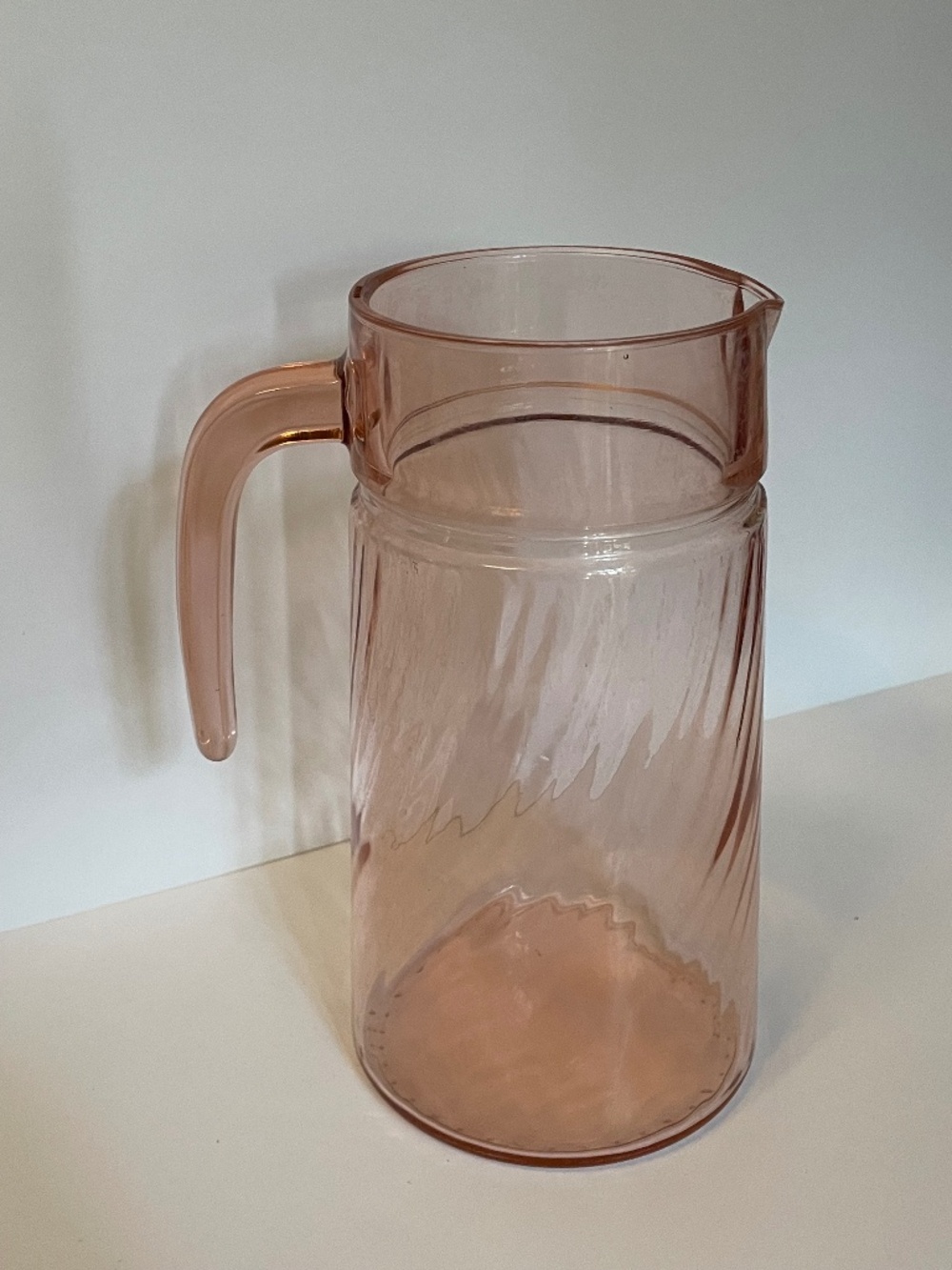 Arcoroc Vintage Rosaline Glass Pitcher for Drinks